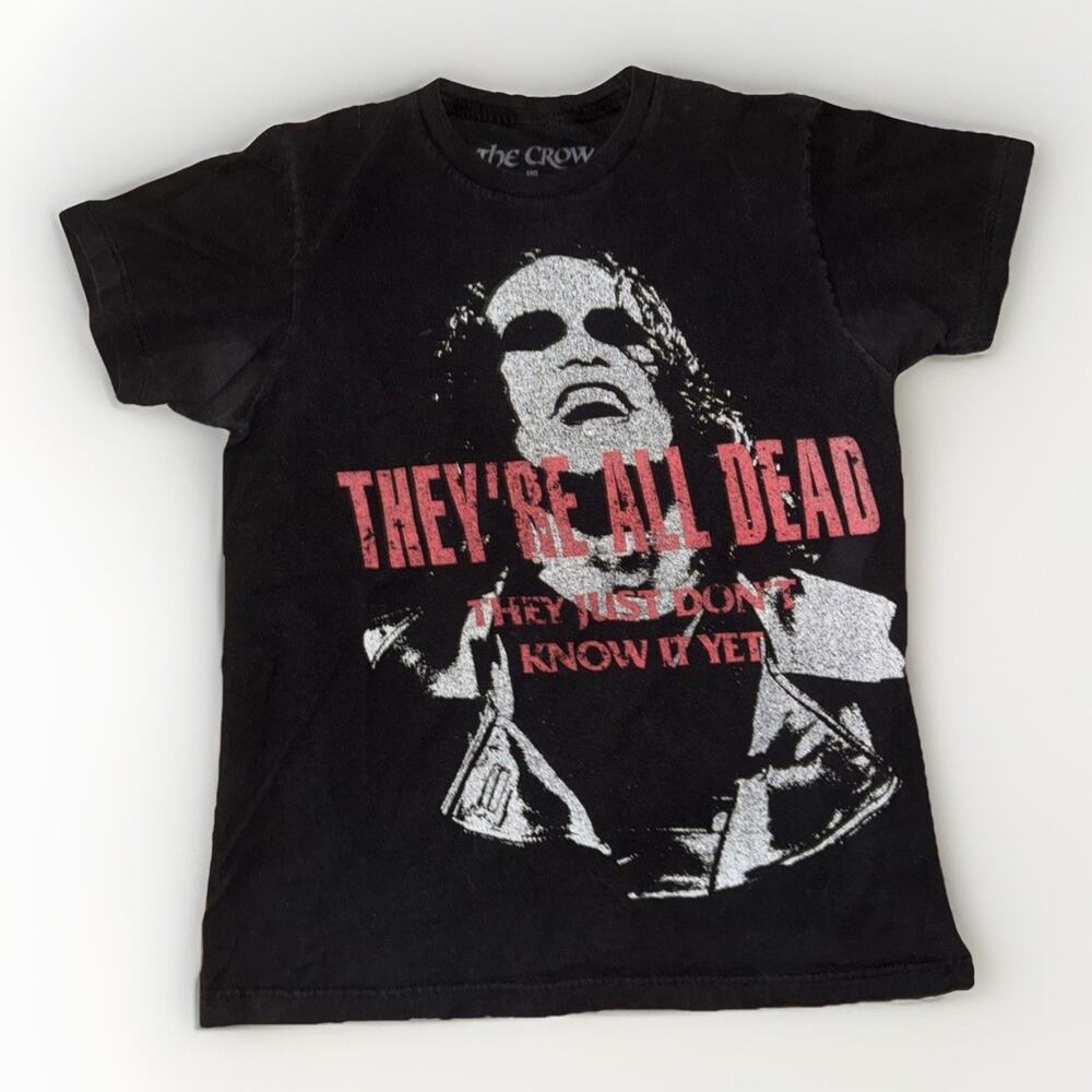 The Crow Graphic T-Shirt Black Medium 19x25